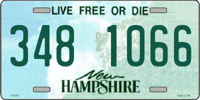 NH license plate 3481066