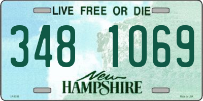 NH license plate 3481069