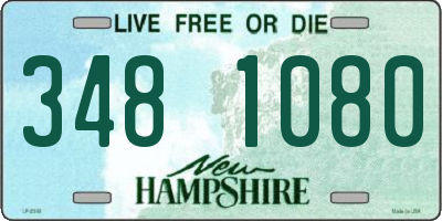NH license plate 3481080