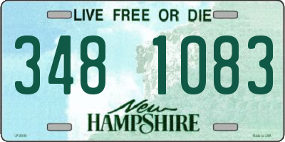 NH license plate 3481083