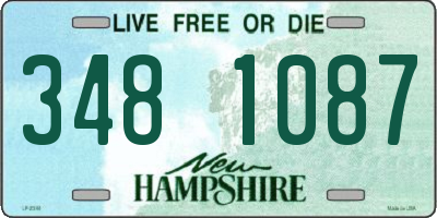 NH license plate 3481087