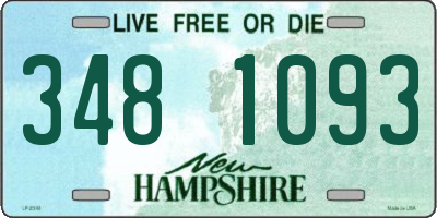 NH license plate 3481093