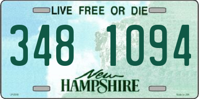 NH license plate 3481094