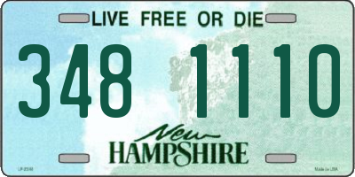 NH license plate 3481110