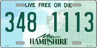 NH license plate 3481113