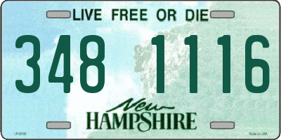 NH license plate 3481116