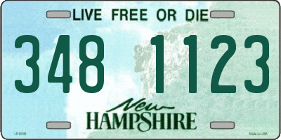 NH license plate 3481123