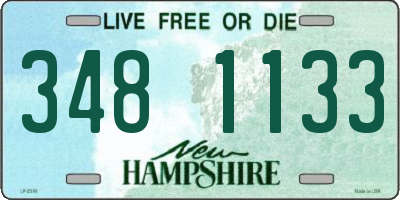 NH license plate 3481133