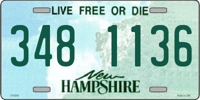 NH license plate 3481136