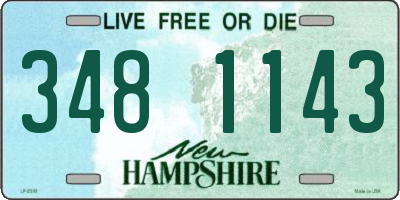NH license plate 3481143