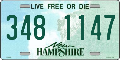NH license plate 3481147