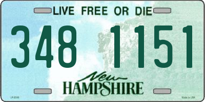 NH license plate 3481151