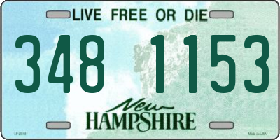 NH license plate 3481153