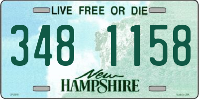 NH license plate 3481158