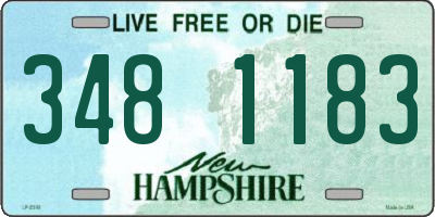 NH license plate 3481183