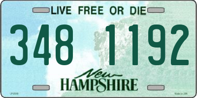 NH license plate 3481192