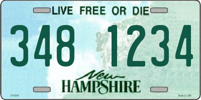 NH license plate 3481234