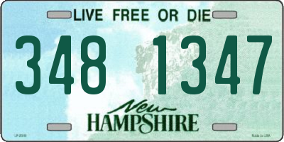NH license plate 3481347