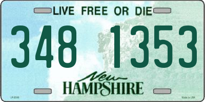 NH license plate 3481353