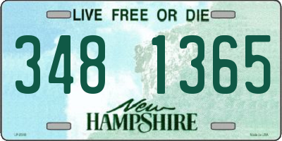 NH license plate 3481365