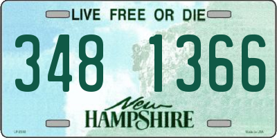 NH license plate 3481366