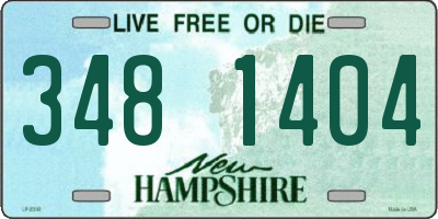 NH license plate 3481404