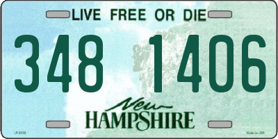 NH license plate 3481406