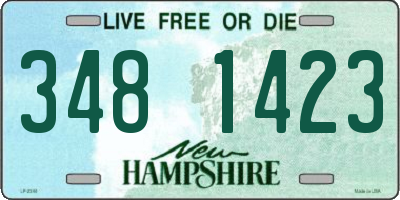 NH license plate 3481423