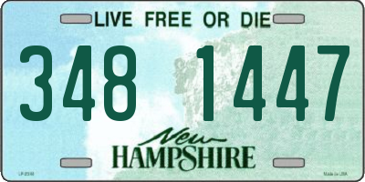 NH license plate 3481447