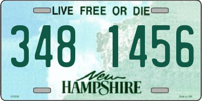 NH license plate 3481456