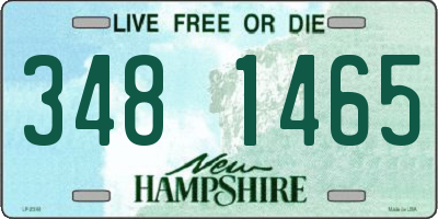 NH license plate 3481465