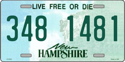 NH license plate 3481481