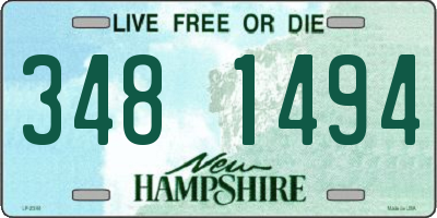 NH license plate 3481494