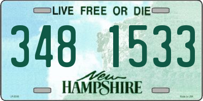 NH license plate 3481533