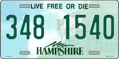 NH license plate 3481540
