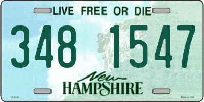 NH license plate 3481547