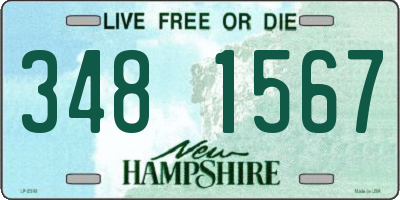NH license plate 3481567