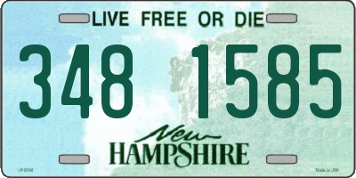 NH license plate 3481585