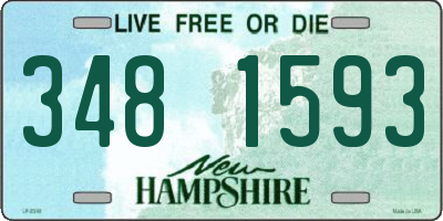 NH license plate 3481593
