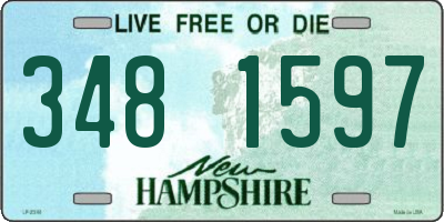 NH license plate 3481597