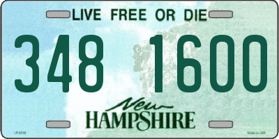 NH license plate 3481600