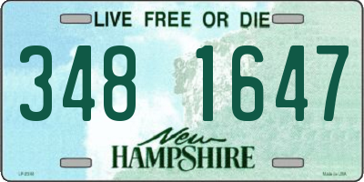 NH license plate 3481647