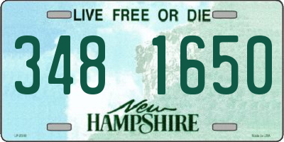NH license plate 3481650