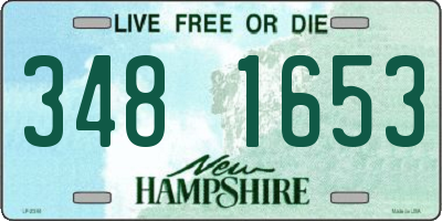 NH license plate 3481653
