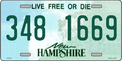 NH license plate 3481669