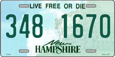 NH license plate 3481670