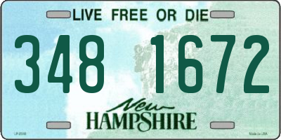 NH license plate 3481672