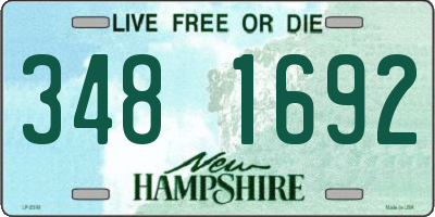 NH license plate 3481692