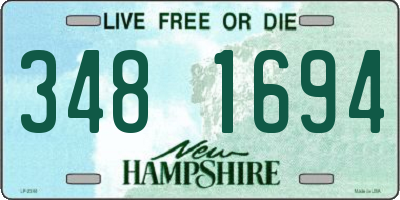 NH license plate 3481694