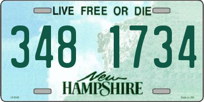 NH license plate 3481734